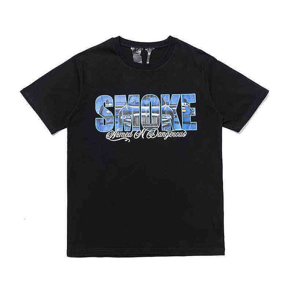 vlones short sleeve t-shirt summer new tee youth fashion brand big v print loose pure cotton fashion thin tees, White;black